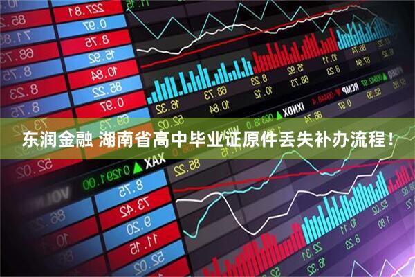 东润金融 湖南省高中毕业证原件丢失补办流程！